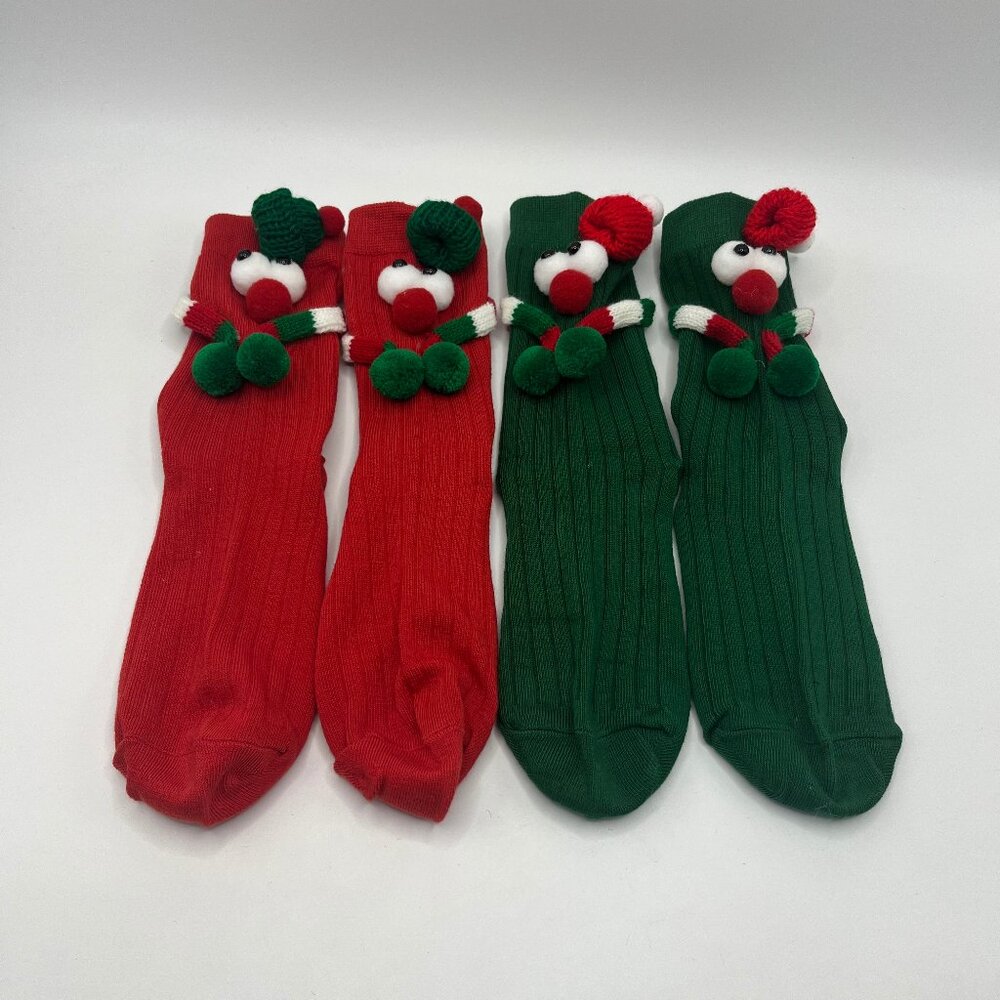 2 Pair Holding-Hands Socks, Couple Socks, Funny & Cute